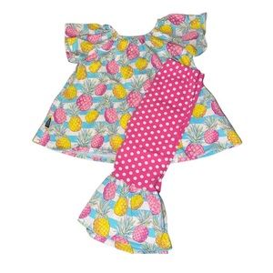 Simply Southern Toddler Girl Pineapple Outfit
